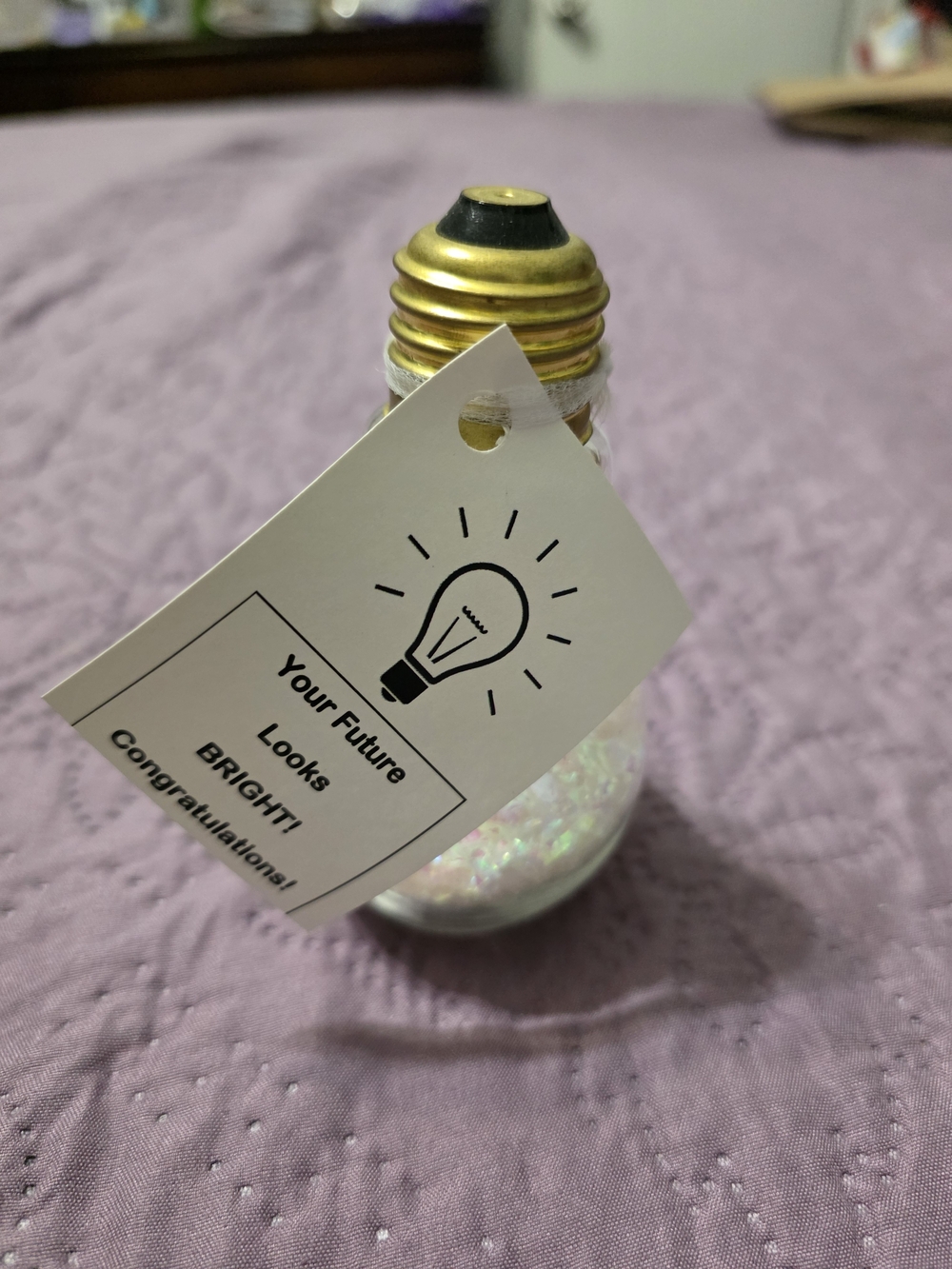 Gold-Tipped Decorative Light Bulb Favor - Home Party Supplies